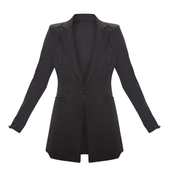 Black double breasted women blazer - Picture 2 of 5